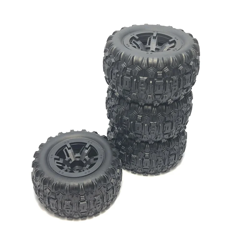 4Pcs Rubber Tire Tyre Wheel for MJX Hyper Go H16H H16H H16E H16P 1/16 RC Car Upgrade Parts Spare