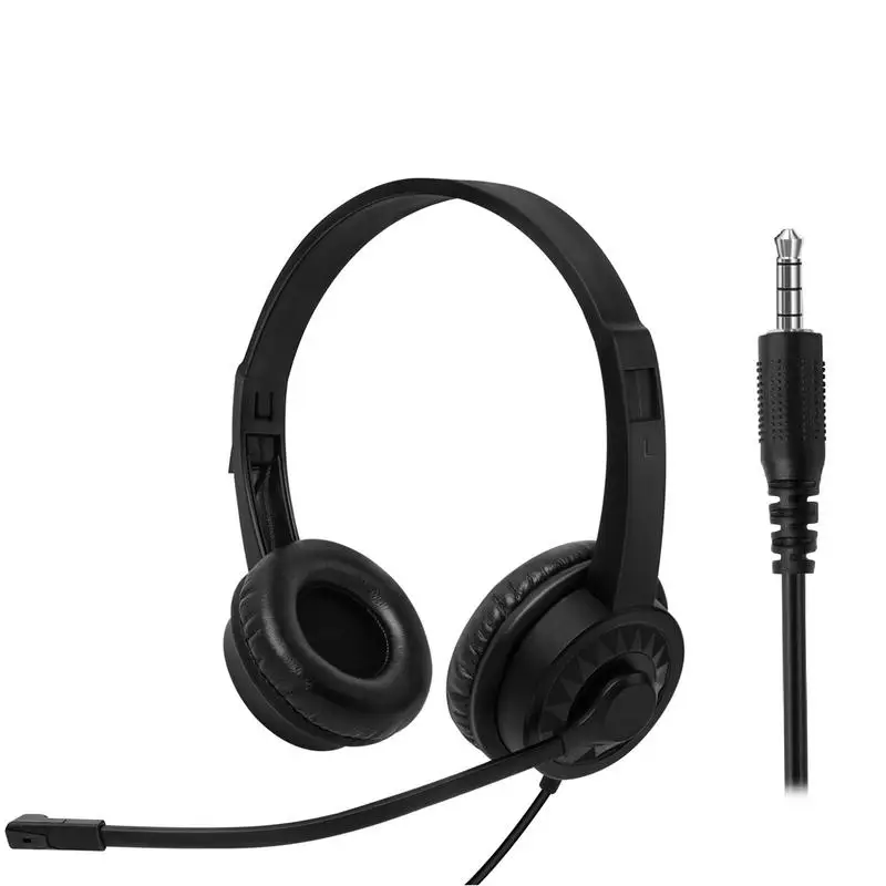 Wired PC Headset Computer Noise-Cancelling Headset Wired With Microphone Clear Sound Studying Stationery For Entertainment