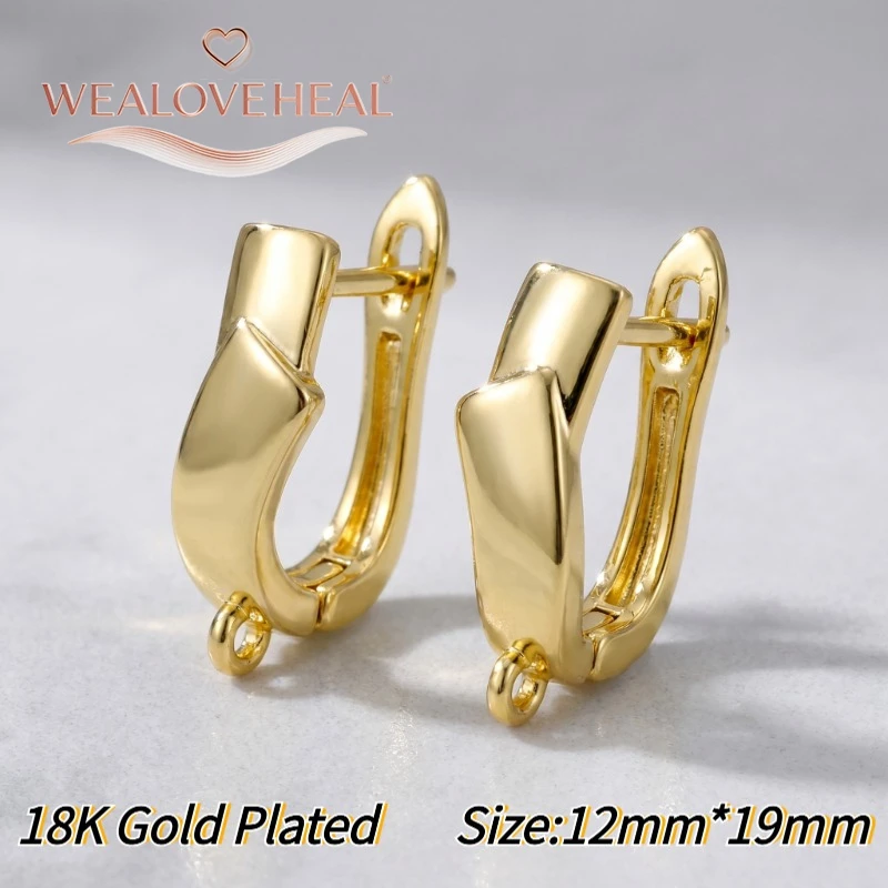 schmuckherstellung zubehör，18K vergoldeter Messing-Ohrringhaken mit Mikro-Zirkonia-Besatz und offenem Öhrchen für handgefertigten DIY-Schmuck, Zubehör und Schmuckkomponenten – Detail 24