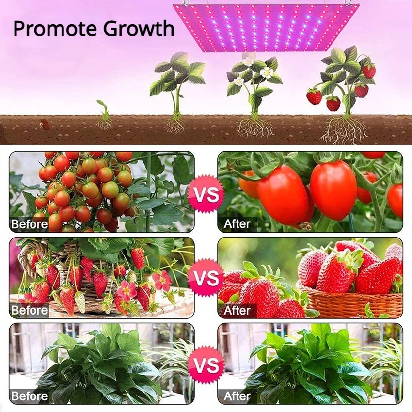 Led Plant Kweeklicht 1000W/2000W Volledig Spectrum Hydroponische Groeiende Lamp Planten Fyto Vegetarische Bloem Indoor Ultradun Paneel Phytolamp