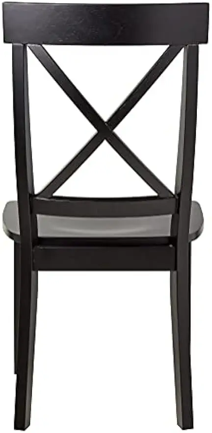 Homestyles Blair Eetkamerstoel Paar, 18-4/5 "W, 22-1/4" D, 38-3/8 "H Stoelen, Zwart