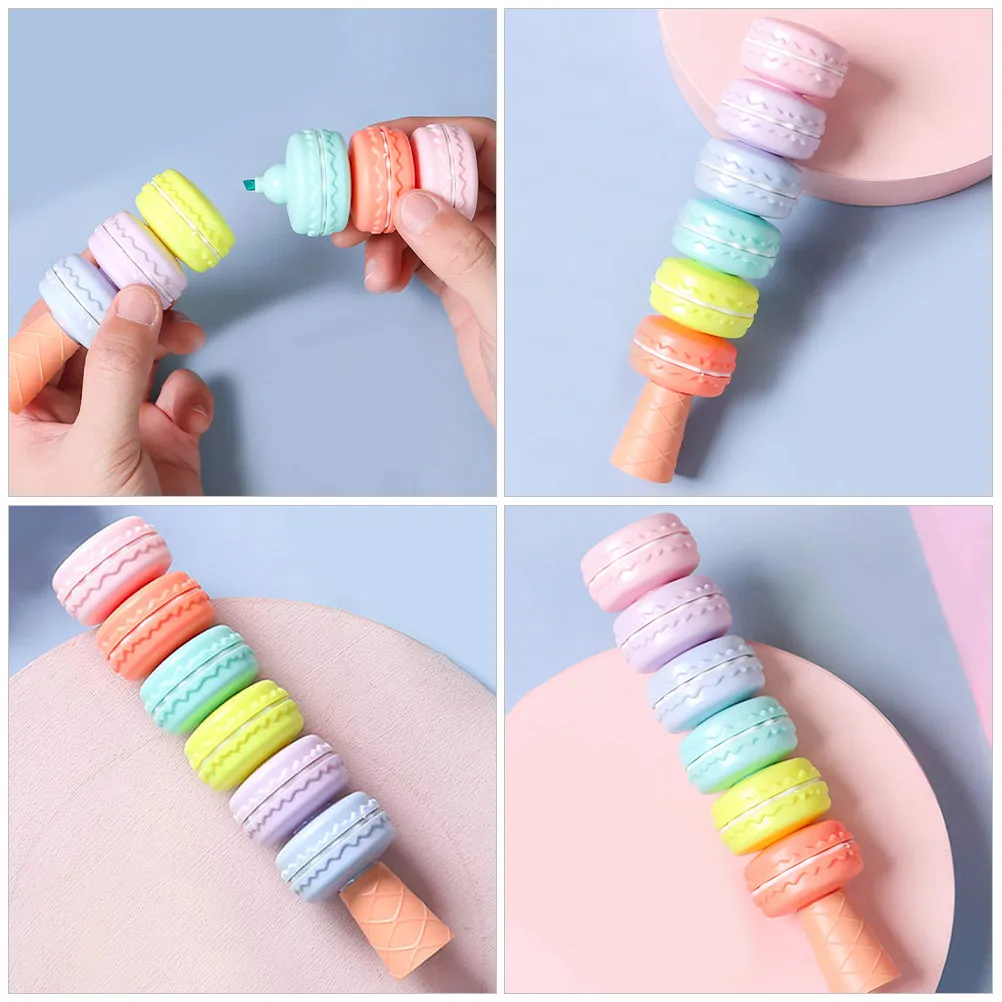 Graffiti Markers Pen For Office Desk Stationery High School Student Multicolored Highlighter Pens Small Leakproof