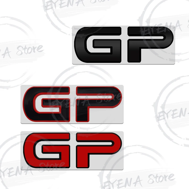 Logotipo de edición GP, insignia de Metal con letras, pegatinas, emblema del cuerpo del maletero trasero del coche para F56 JCW R53 R56 F66 GP1 GP2 GP3 John Cooper Works
