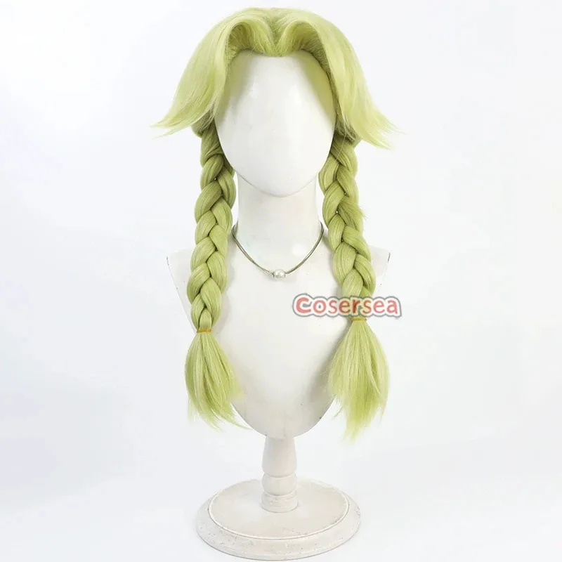 

wiwiwi 123Cosersea Cosplay Wigs Dr.Stone Nikki Hanada 60cm Women Long Light Green Braided Wig Synthetic Hair Heat