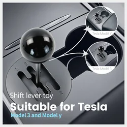 For Tesla Model 3 Y 2021-2023 Car Gear Toy Manual Centre Console Shift Lever Water Cup Decoration Modification Leisure OEM Match