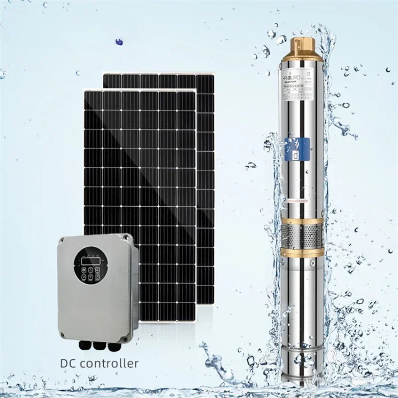 Submersible Solar Pump  0.75kw 1HP Deep Well Submersible With Solar Energy For Africa