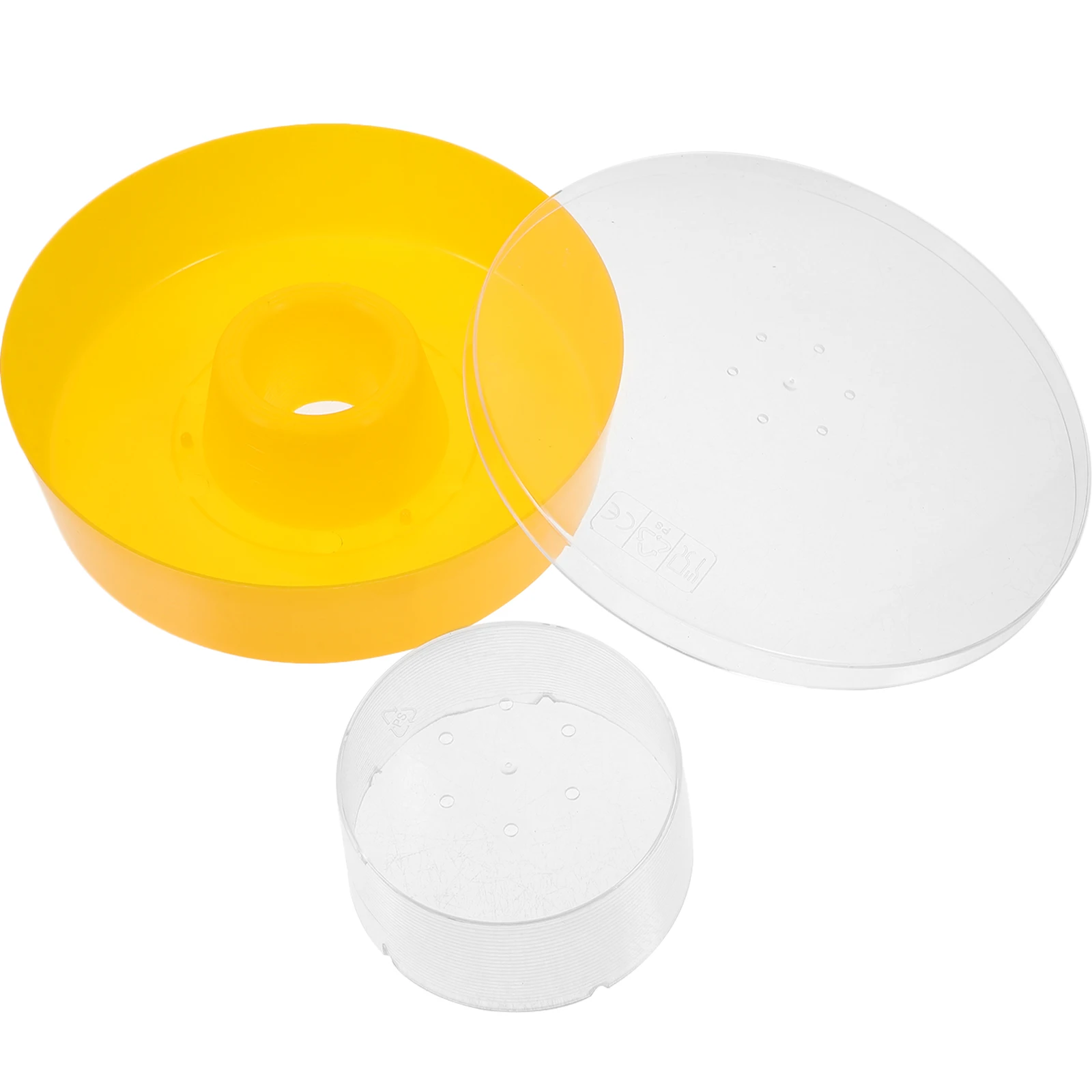 

Round Feeder Honeycomb Yellow Water Equipment Center Hole Durable Plastic Safe Bees Feeding Tool Beekeeping Round Hive