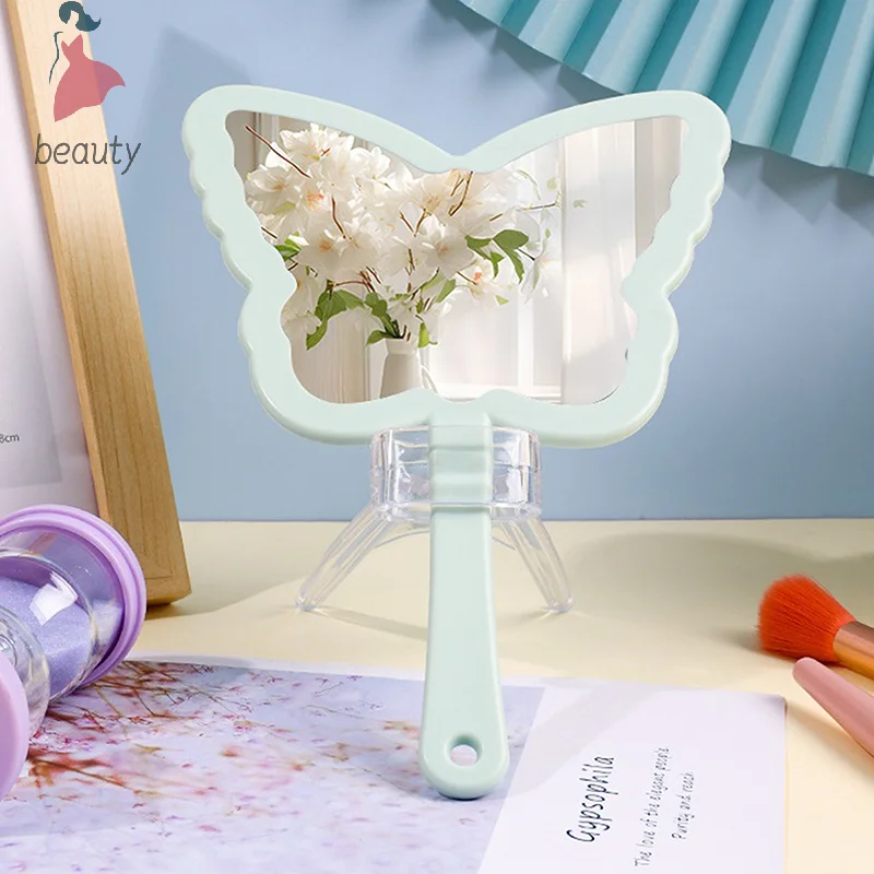 Butterfly Shaped Makeup Mirror Handheld Mirror Portable Eyelash Extension Mirrors Salon Mirrors Makeup