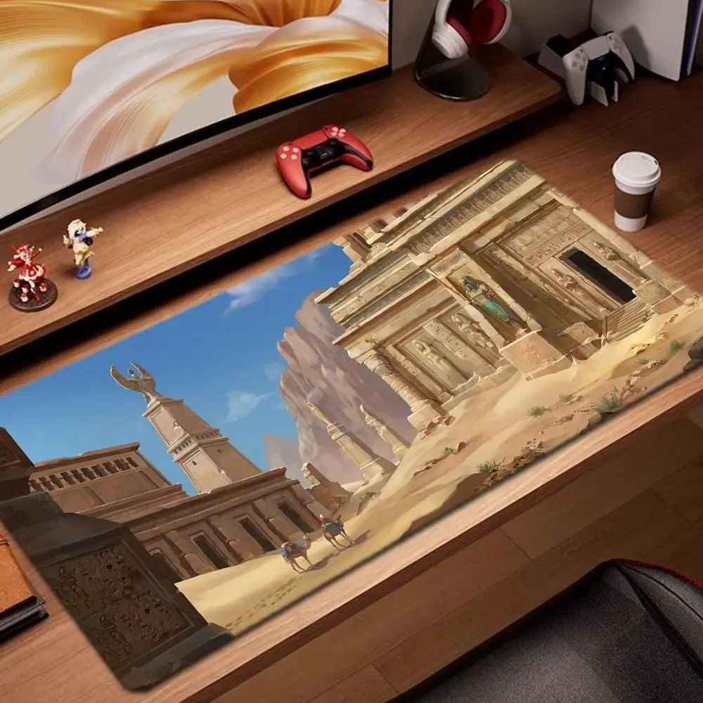

art Temple Mouse Pad Game Accessories keyboard pad XXL large locking edge 900X400 mm table mat Gaming mousepad