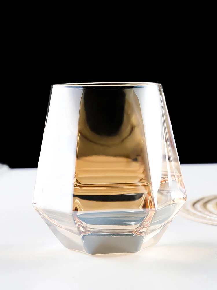 Ins Popular Japanese Bathroom Accessories Set Gold Inlay Glass Mouthwash Cup Toothbrush Holder Whiskey Cup Gobelet Salle De Bain