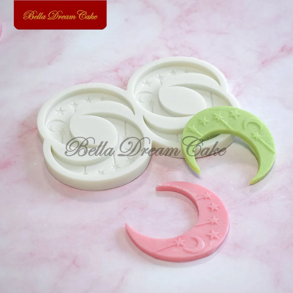 Ramadan Moon Star Silicone Mold Eid Mubarak Candy Fondant Chocolate Mould DIY Clay Craft Model Cake Decorating Tools Bakeware