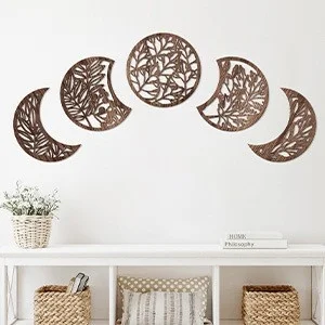 Cross-Border Hot-Selling Art Deco Wall Decoration 2025 Hanging Cotton Fabric Craft Art Modern Reusable Moon Phase Home Decor