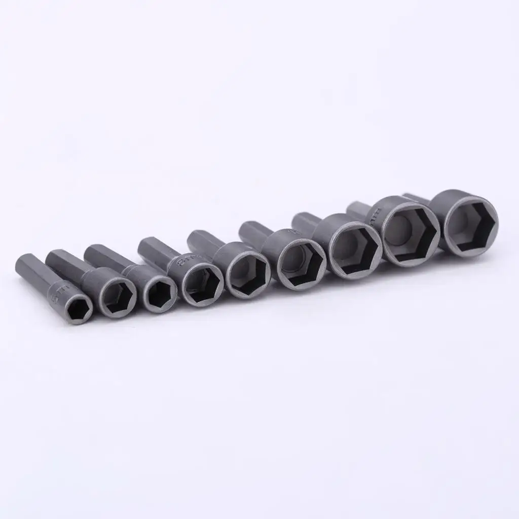 Hex Bit Socket Set Metric 1 4 Drive 5 6 7 8 9 10 11 12 13mm Durable Chrome Vanadium for Shop