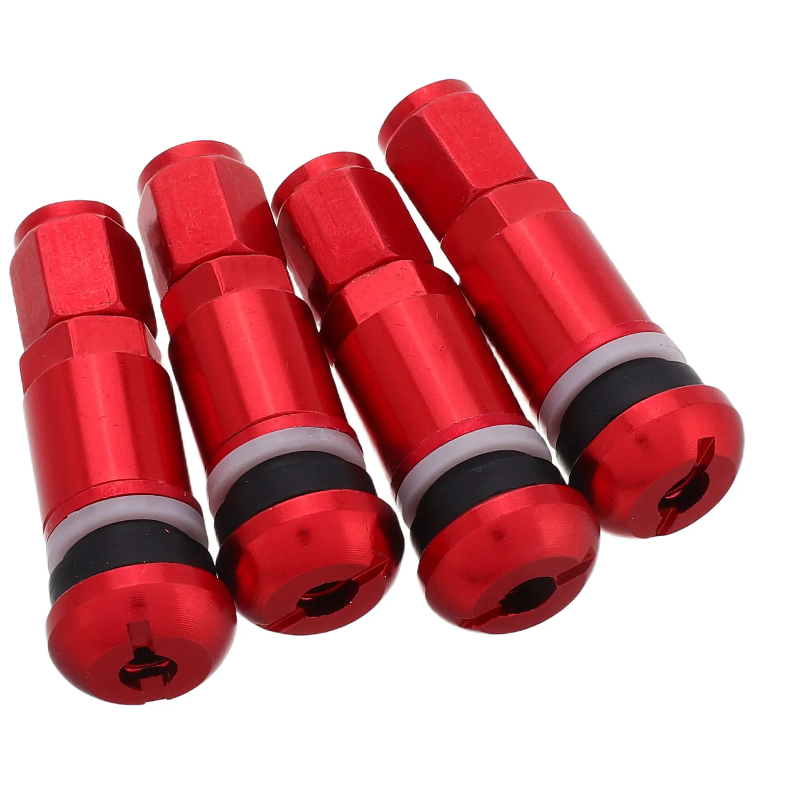4Pcs Lightweight Aluminum Alloy Tubeless Valve Stems for Vehicle Tires Enhanced Air Retention Extended Lifespan Stylish Wheel