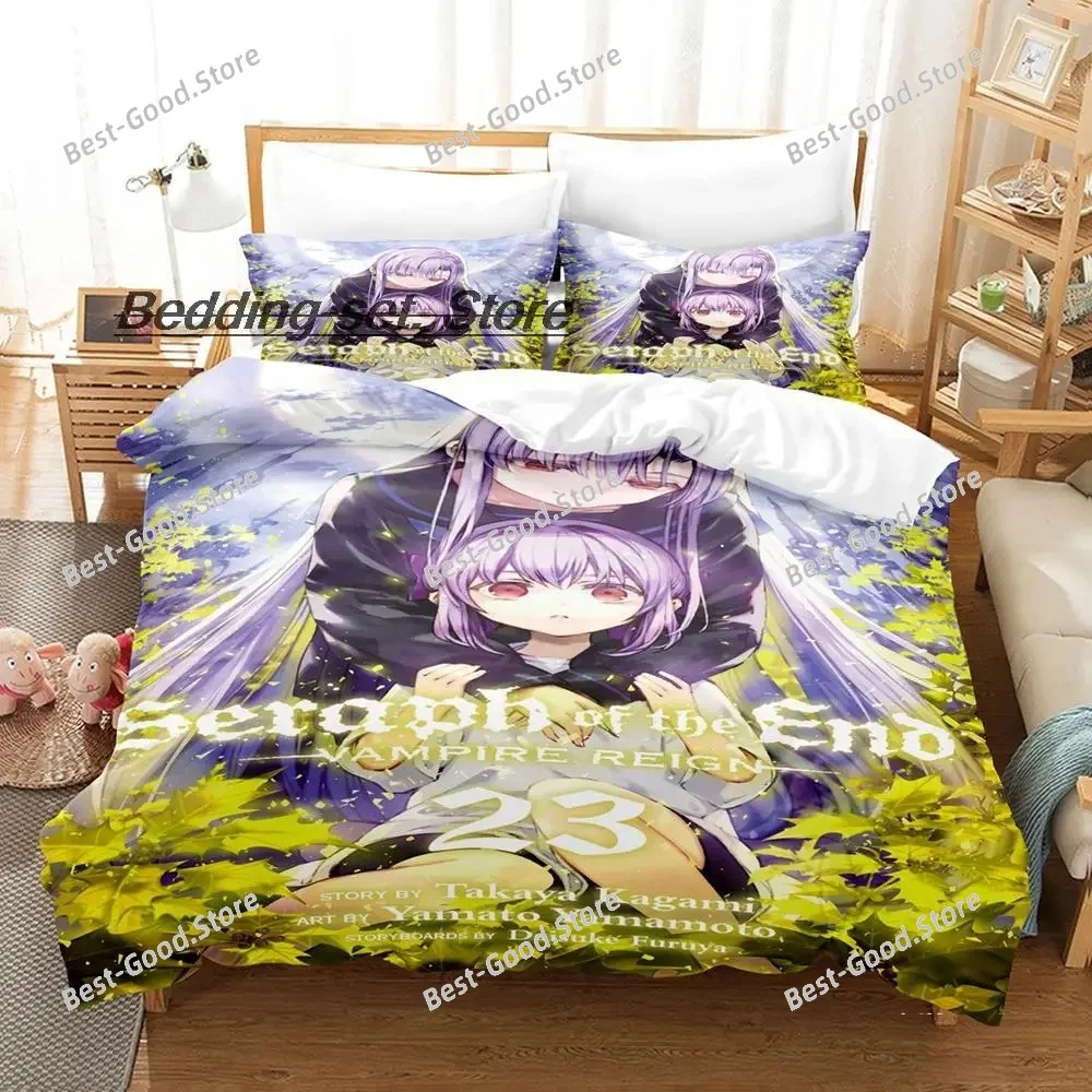 2014 Seraph Of The End Bedding Set Single Twin Full Queen King Size Bed Set Teenager Bedroom Duvetcover Sets Anime Bed Sheet Set