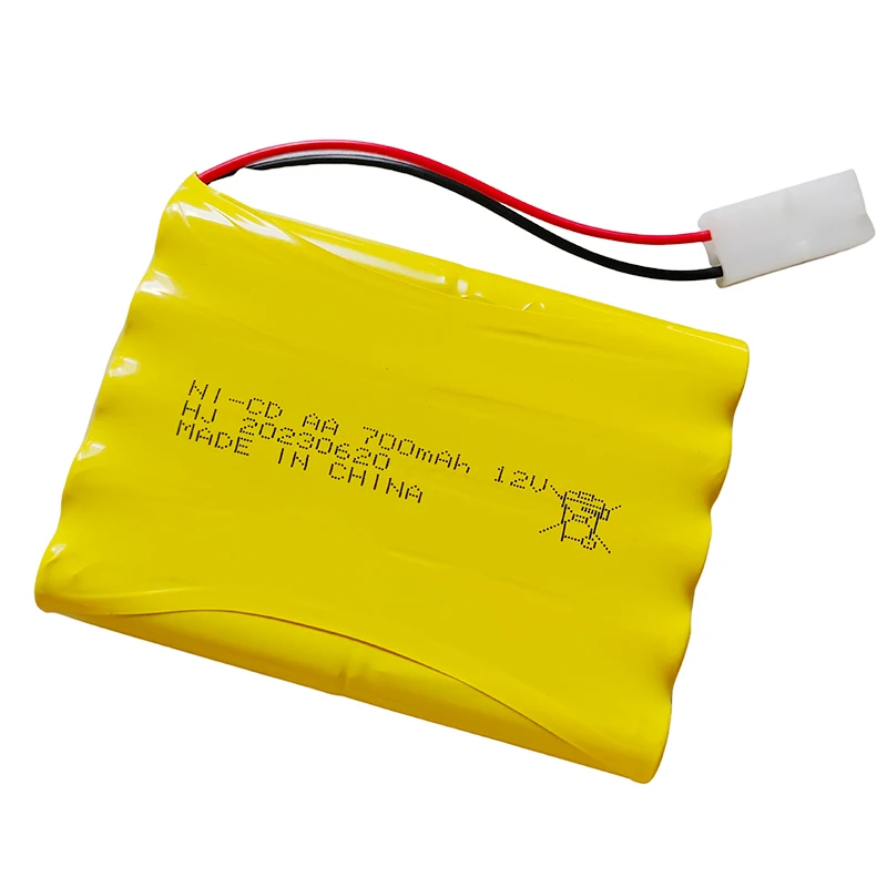 High Quality 100% New 12V Ni-CD AA 700mAh NiCD Rechargeable Battery For RC Toy Car Tanks Trains Robot Boat Gun, Etc