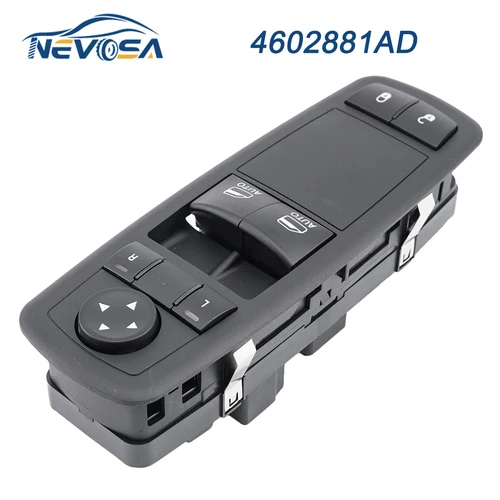 NEVOSA Interruptor de ventanilla eléctrica para coche, accesorio sin plegado para camioneta Dodge Ram 1500 2500 3500 68148893AB 68148893AA 4602881AB, 4602881AD, 4602881AD