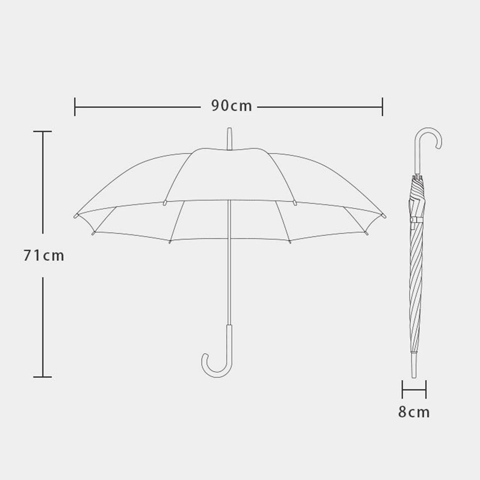 Clear Umbrellas Travel Umbrella Windproof Sunshade for Camping Hiking Walking Backpacking Cycling Riding Rainproof