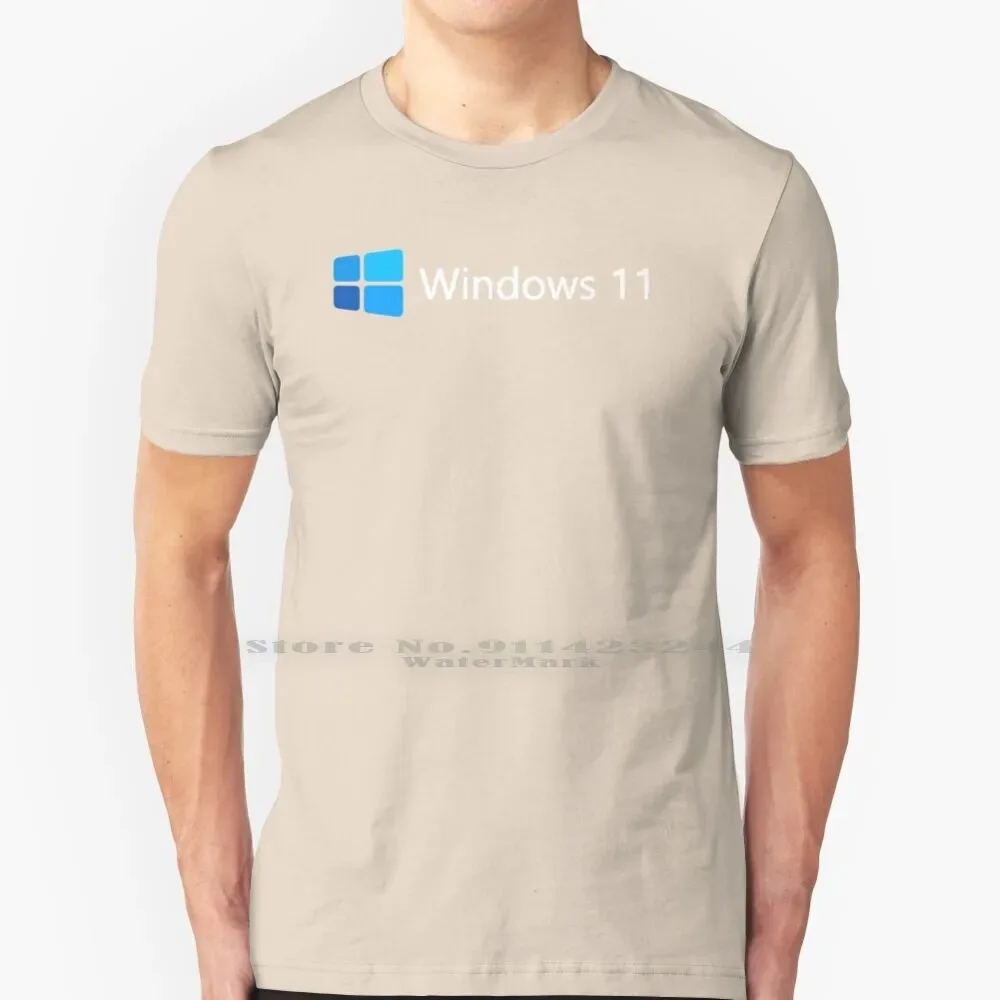 Windows 11 T Shirt 100% Pure Cotton  Creative Trending Vintage Short Sleeve Cool Gift Euro Us Size Famous Brand Tops Summer