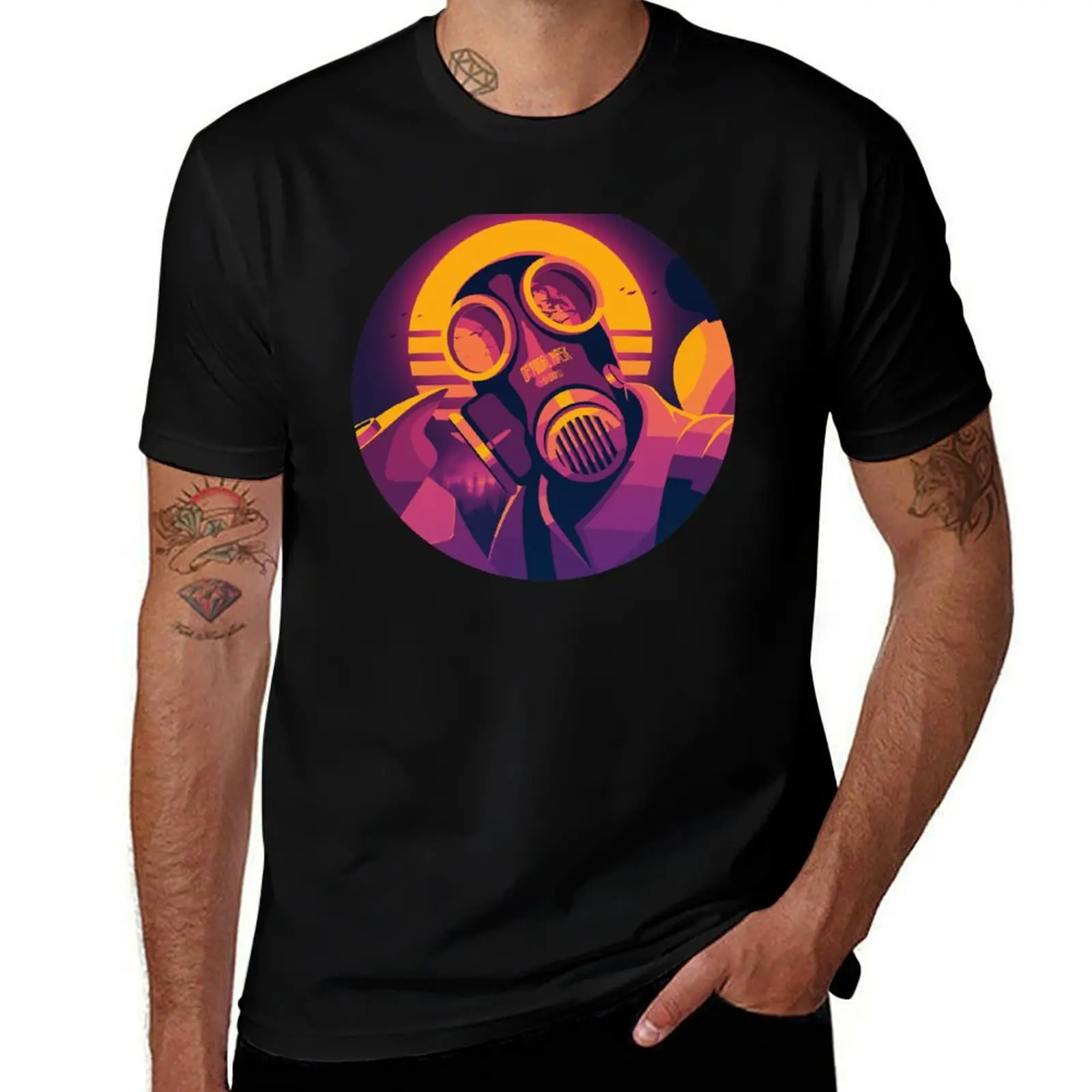 Team Fortress 2: Meet the Pyro (Sunset) T-Shirt Novelty Print Casual Tee Shirt T-Shirt