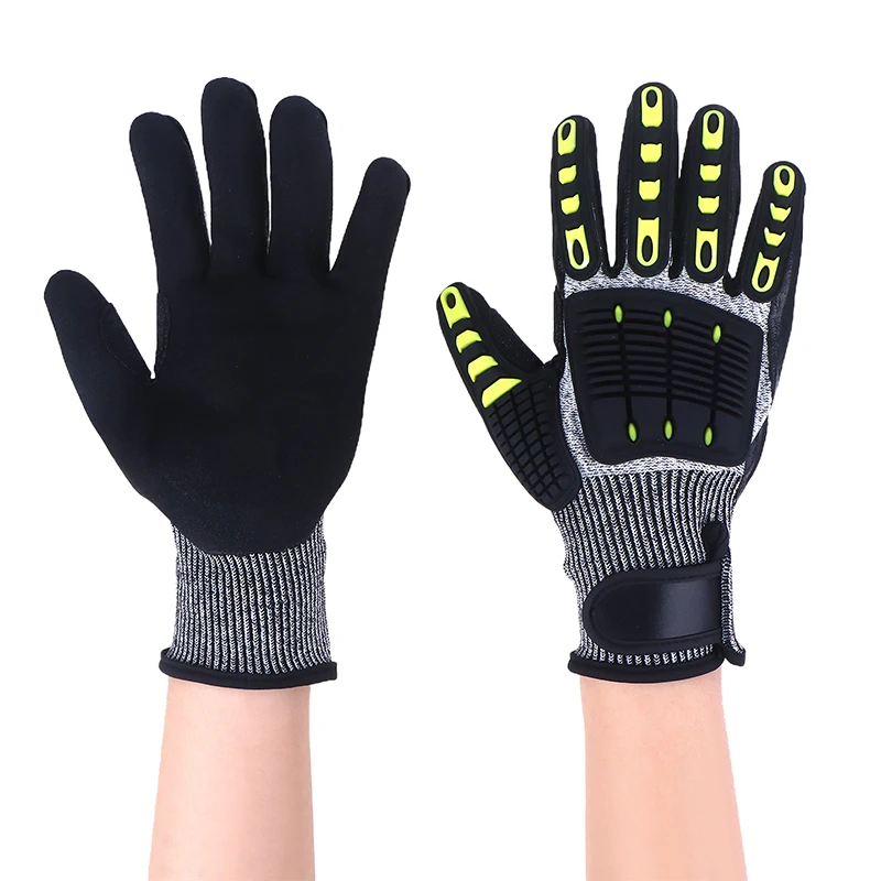 Safety Anti Vibration Safety Work Gloves Wear-resistant And Cut-resistant Mechanics Protective Work Gloves
