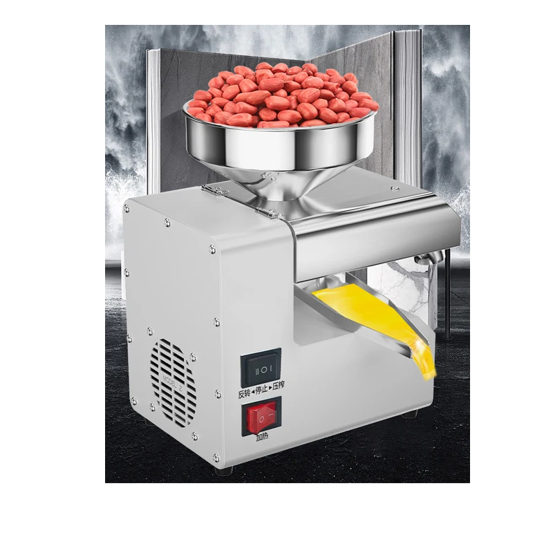 New Oil Press Machine Commercial Home Cold Hot Oil Extractor Stainless Steel Energy Saving Low Noise Olive Peanut Oil Presser