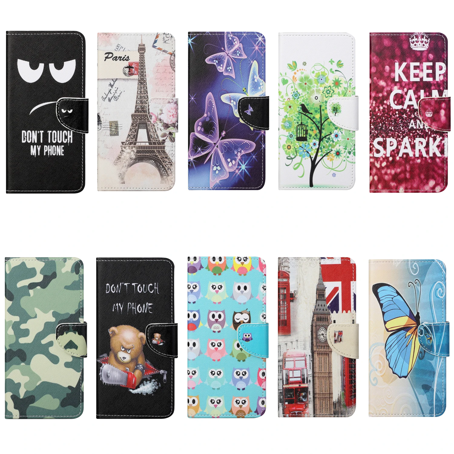 

Cartoon Flip Case for Coque iPhone 14 13 12 mini 11 Pro Max X 10 XR XS SE 2020 6 6S 7 8 Magnetic Wallet Phone Covers Bag Shell