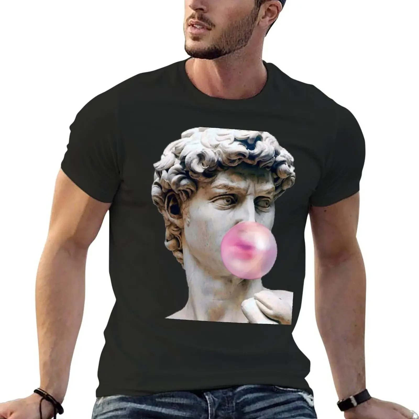 Aesthetic - Statue blowing gum T-Shirt summer 2025 graphic t shirts outfits for men