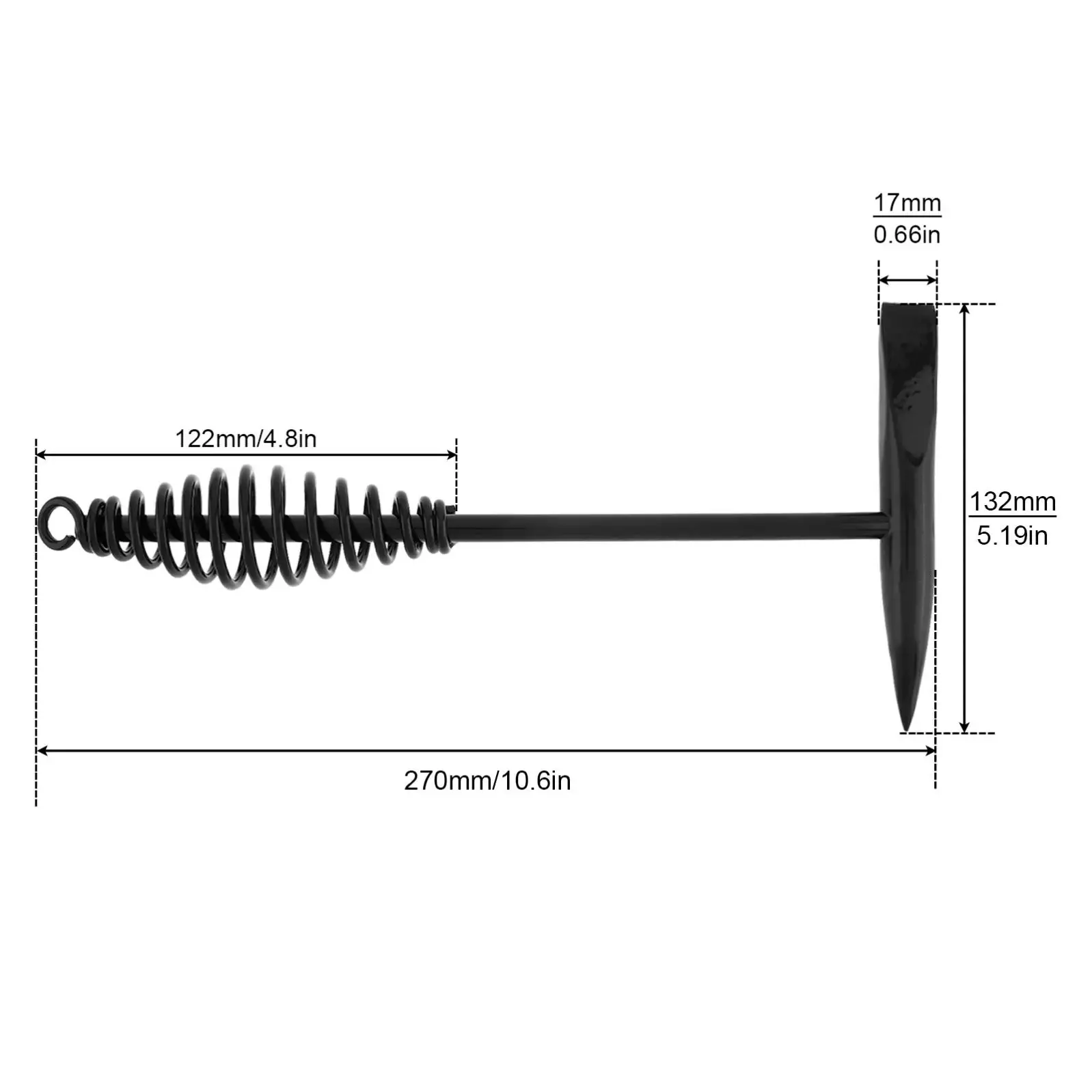 300g High Carbon Steel Derusting Welding Slag Hammer Spring Handle Welding Hammer Remove Slag Electric Weld Hand Tools