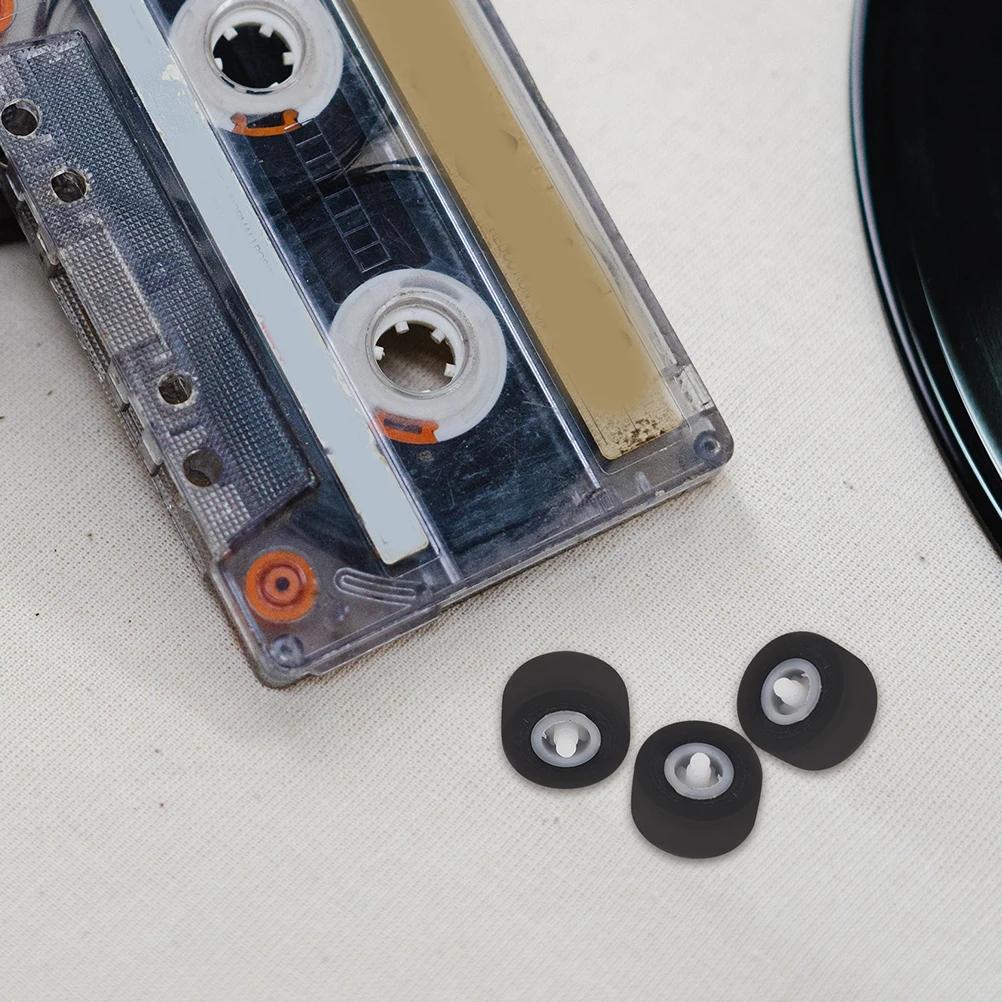 

2 Pcs Tape Recorder Roller Wheel Bearing Pulley Guide Rollers Plastic Cassette Deck Pinch for Radio