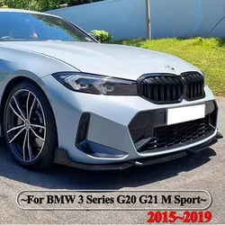 For BMW 3 Series G20 G21 M-Sport 320i 325i 330i 320d M340i LCI 2022-2024+ Car Front Bumper Splitter Lip Spoiler Guard Body Kits