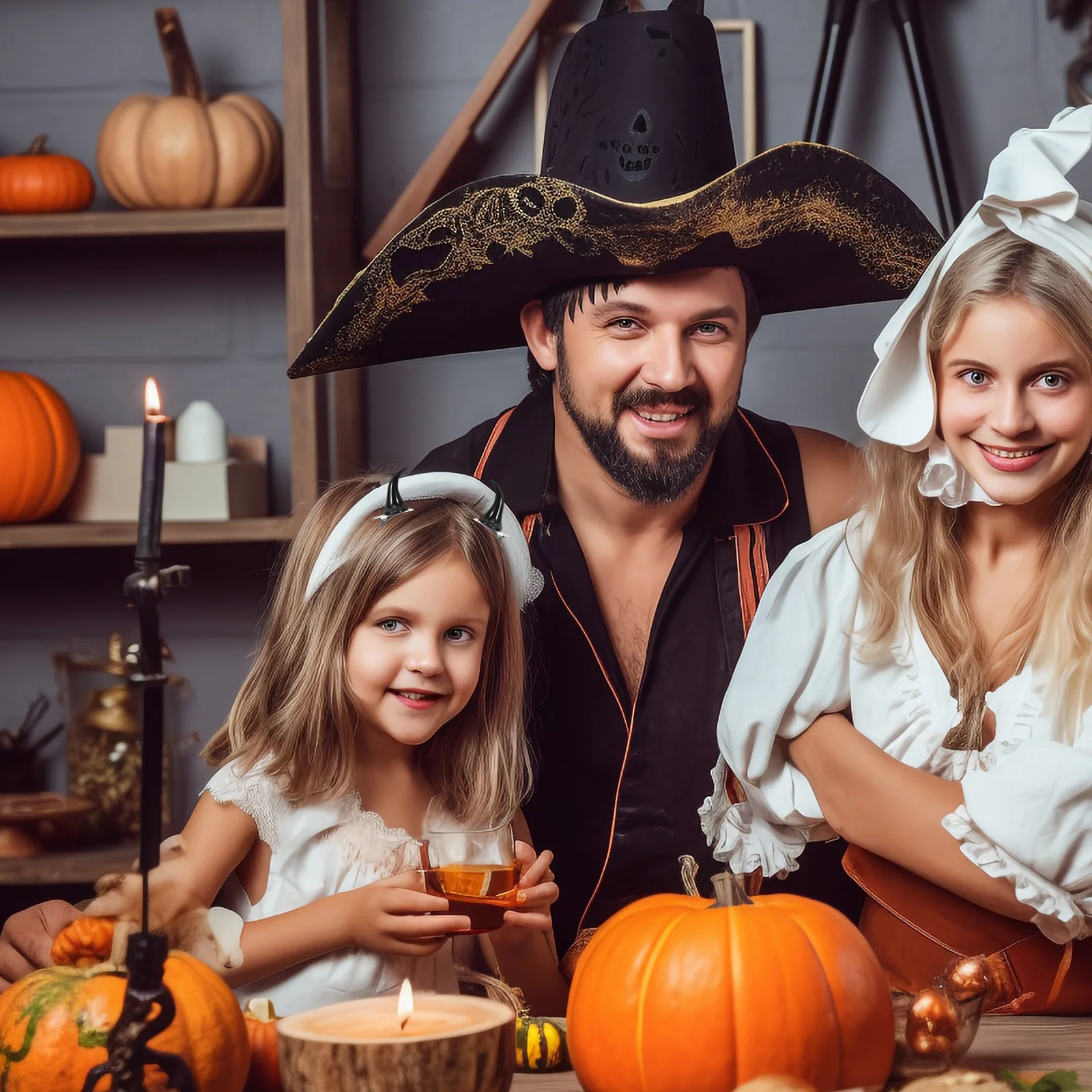 4 أزواج من مشابك الشعر على شكل قرون الشيطان دبوس شعر على شكل قرون قوطية لحفلات الهالوين التنكرية إكسسوار شعر للنساء