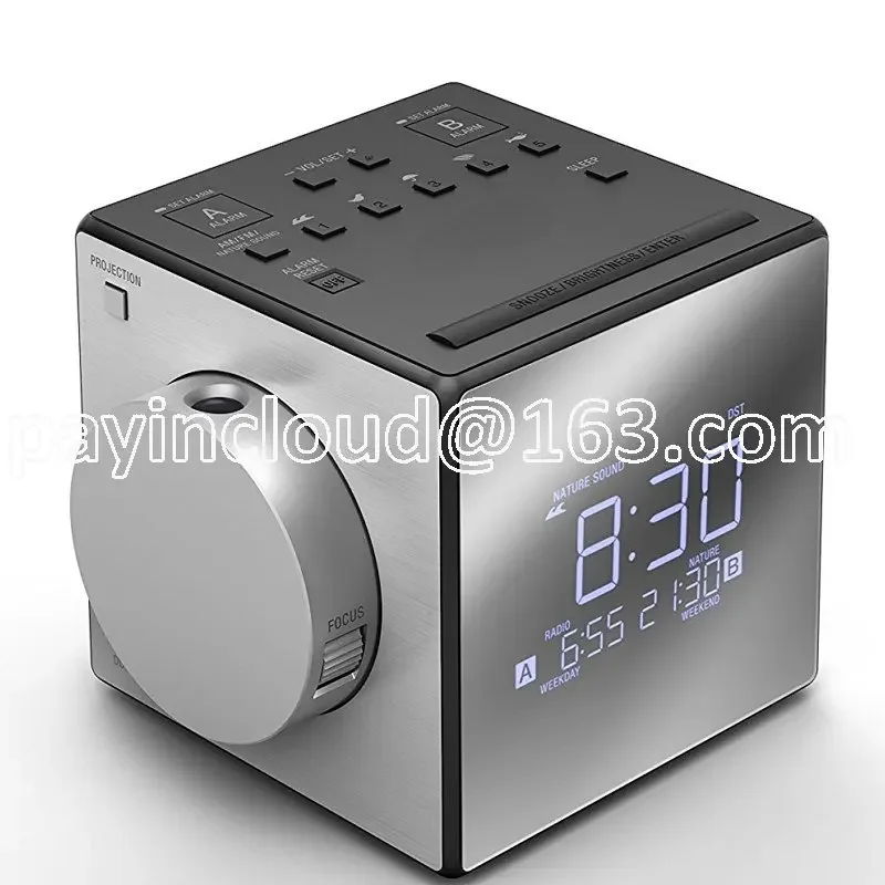 ICF-C1PJ Projection Clock Radio Electronic Clock Glass Desktop Alarm Clock