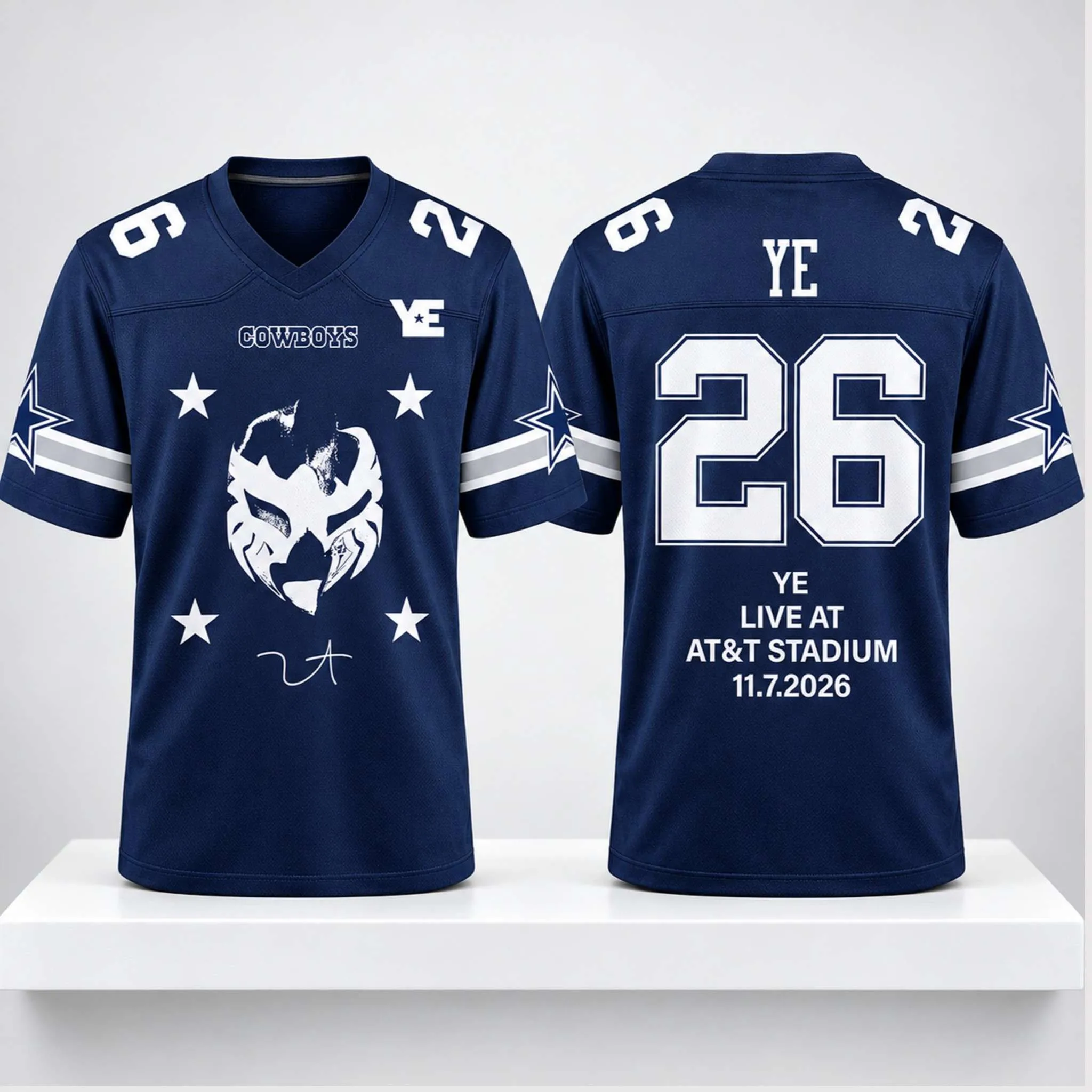 2026/27 Neues Dallas Cowboys Herren-Trikot 3D-Druck Y2K Oversized Lässiges Schnelltrocknendes T-Shirt für Alltag und Training – Detail 3