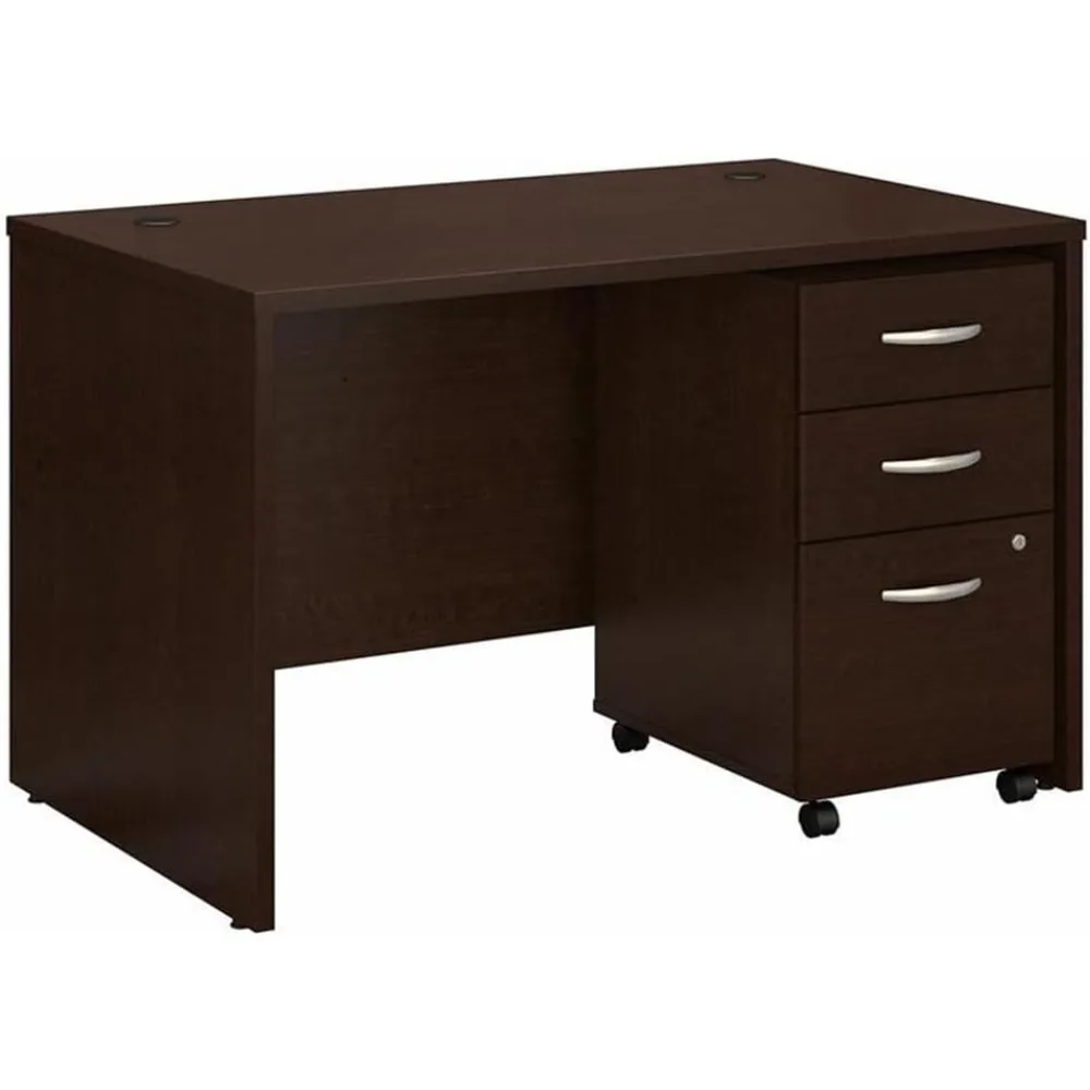 

Series C Office Desk by Bush Business Furniture with Matching Mobile File Cabinet, 48" Wide x 30" Deep, Mocha Cherry Finish