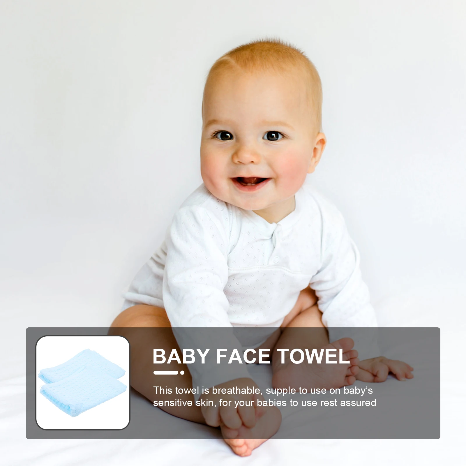 

2pcs Cotton Baby Washcloths Water Absorbent Face Towels For Newborn Sweat Towel Burp Cloth Makeup Remover Infant Kids Bath