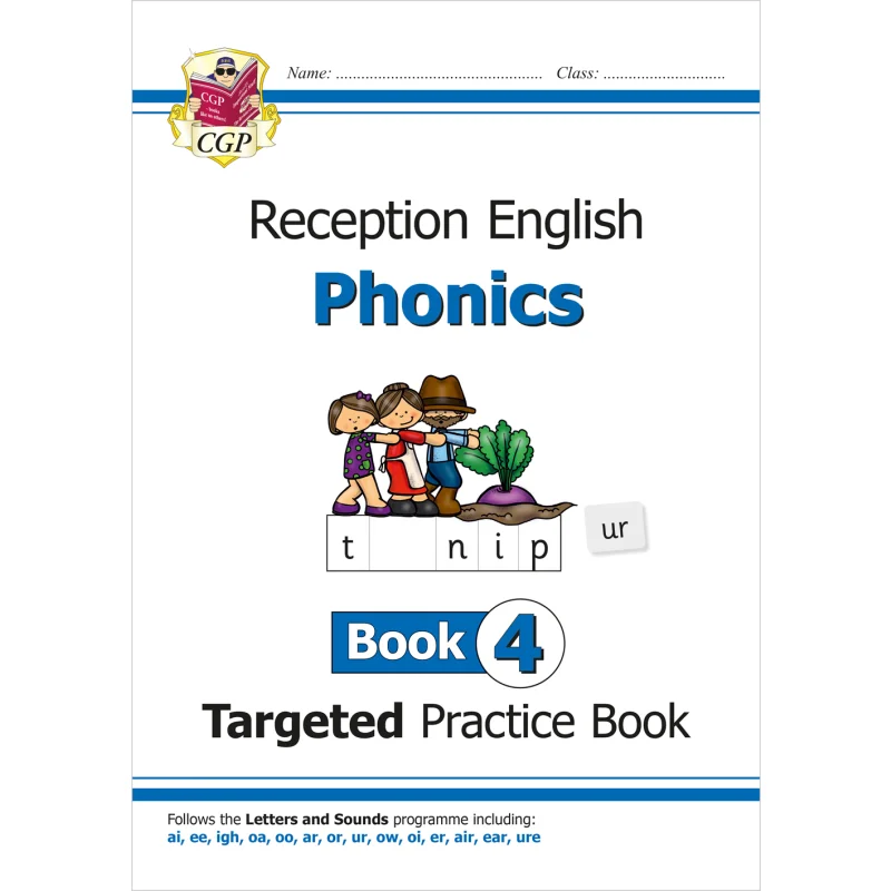 English Targeted Practice Book Phonics  Reception Book 4 CGP Books Coordination Group Publications 9781789080148 Book