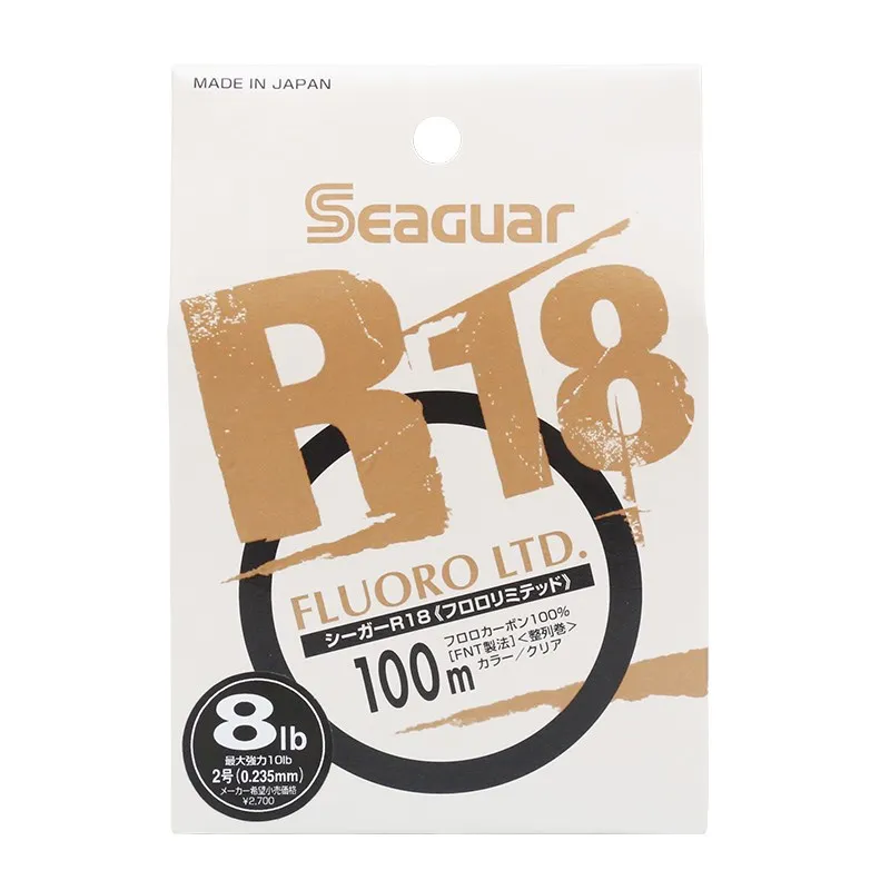 Seaguar R18 Silver Label 80M100M FLUORO LTD Fishing Line 3LB-25LB Fluorocarbon Carbon Fiber Monofilament Carp Wire Linhas Pesca