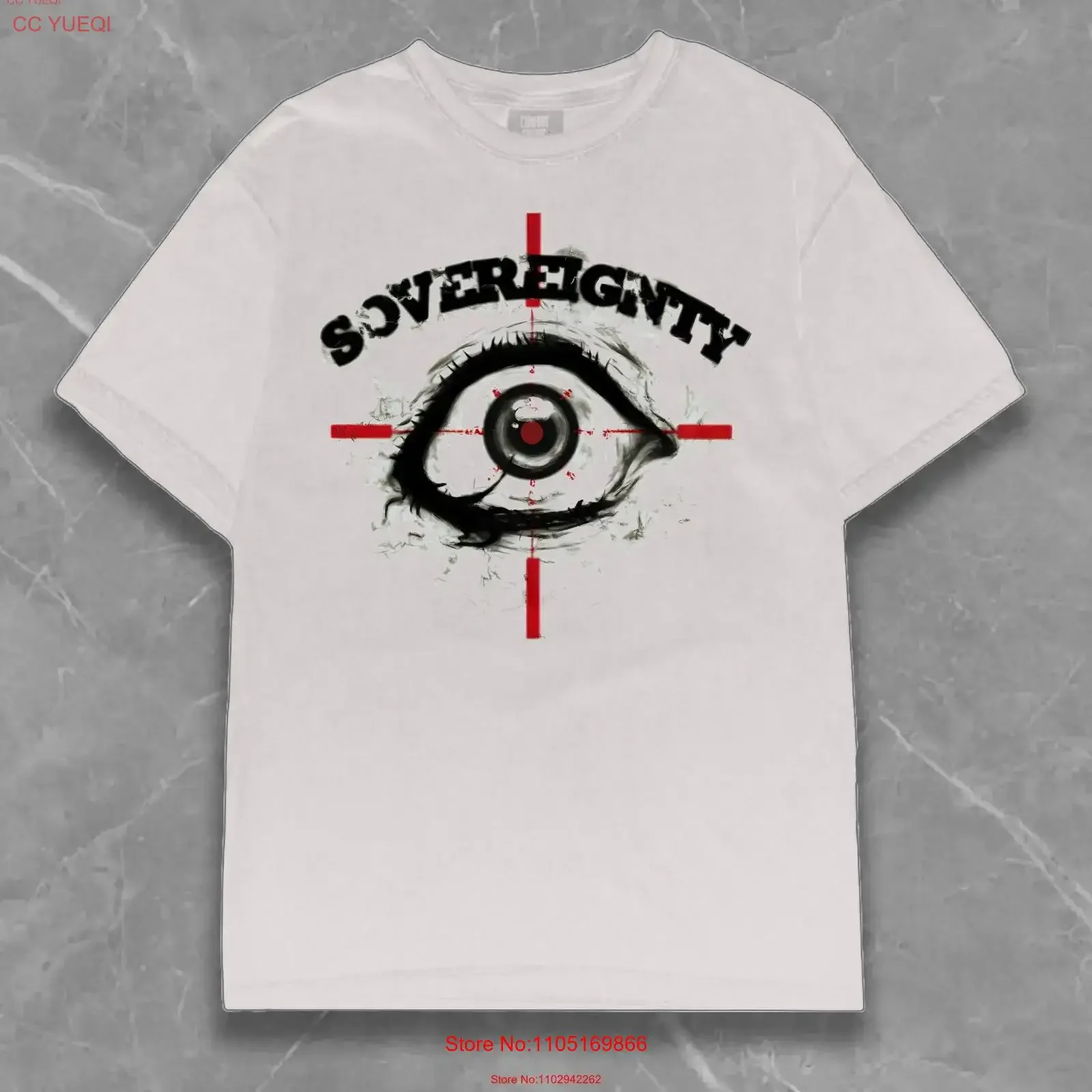 Sovereignty Eye T Shirt Y2K Streetwear Fashion Vamp Retro Opium Unique Art Aesthetic Style Vintage Grunge vintage Washed