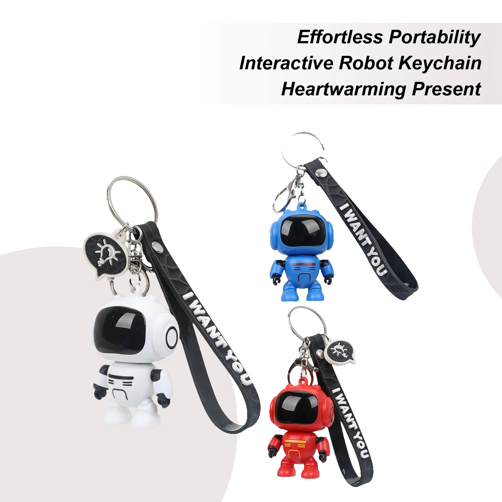 พวงกุญแจแบบข้อต่อขยับได้ ดีไซน์ตาเรืองแสง สำหรับกระเป๋าเป้ กระเป๋าถือ กระเป๋าสตางค์ สำหรับผู้หญิง ผู้ชาย กระเป๋านักเรียน