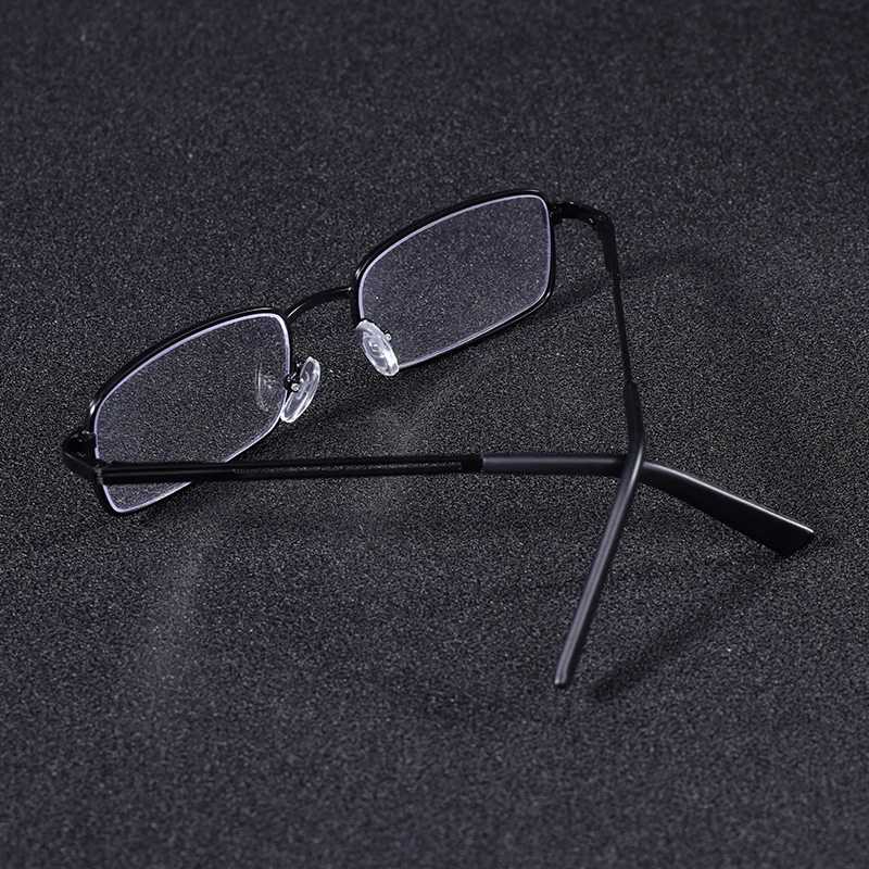 Vintage Quadratische Lesebrille Rahmen Metall Männer Mode Klassische Business Brillen Blau Licht Blockieren Klare Linse +75 + 125 + 2 – Detail 9