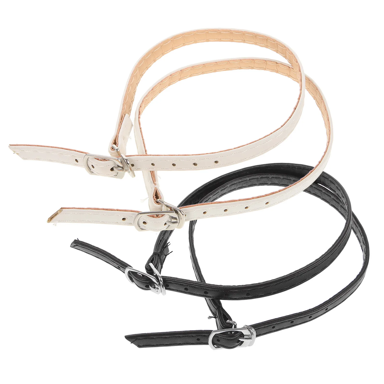 2 pares de tiras de sapato para saltos artificiais tiras de tornozelo de salto alto anti-solto acessório de sapato de fixação para mulheres