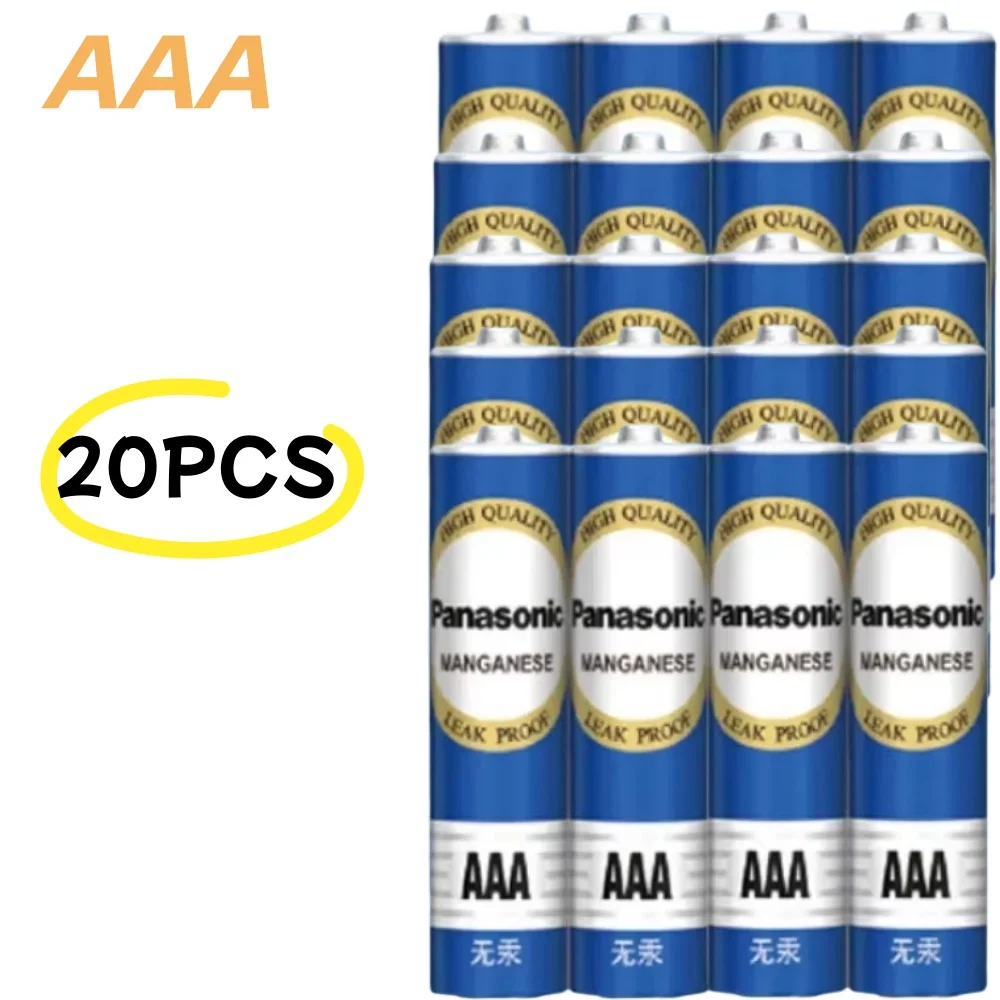 Originele Panasonic 1,5v AAA AA wegwerp-koolstofbatterijen met hoge capaciteit, geschikt voor speelgoed, afstandsbedieningen, draadloze muizen, enz.