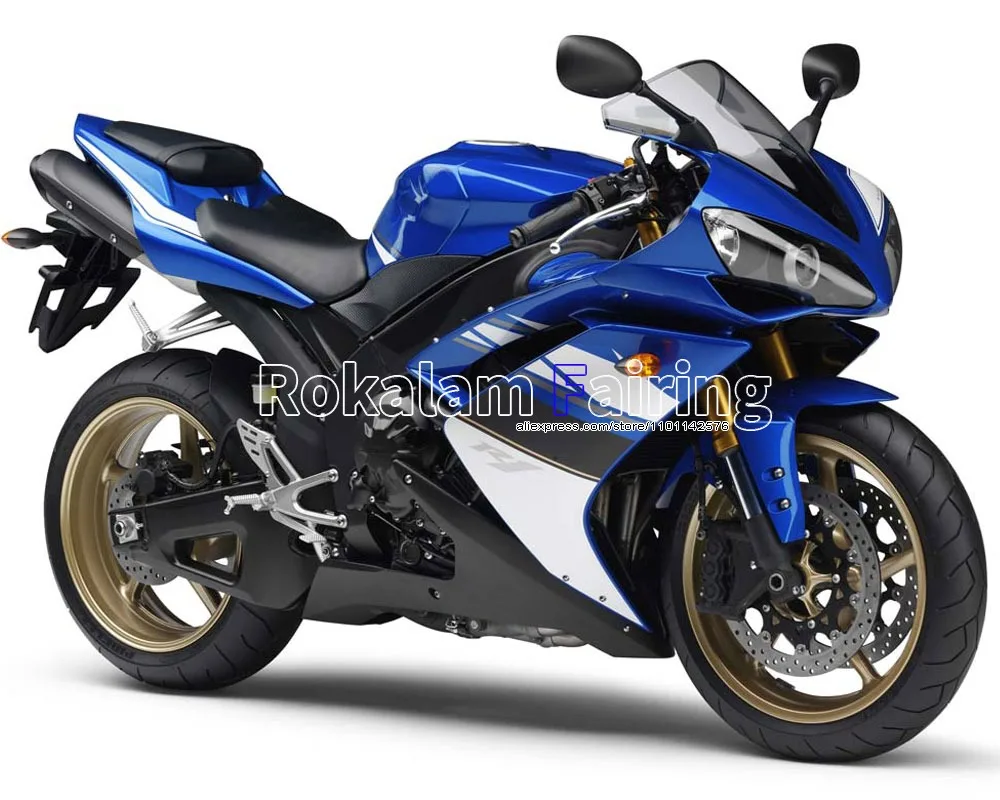 

For Yamaha YZF1000 YZF-R1 2007 2008 YZF R1 07 08 Blue Black White Aftermarket Motorcycle Fairing (Injection molding)