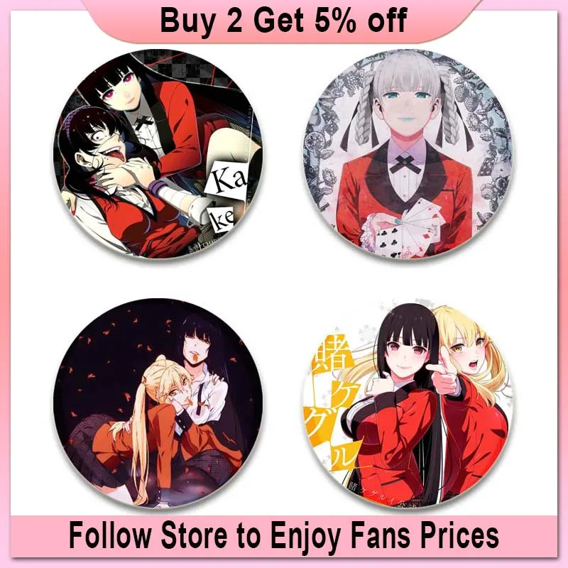 New Arrival Kakegurui Characters Epoxy Lapel Pin Handmade Cartoon Cosplay Badge Backpack Clothes Jewellery Accessory Brooches