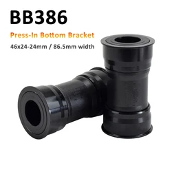 BB386 EVO Bike Bottom Bracket Alloy Nylon Press In Central Axis MTB Mountain Bicycle BB Sets 46x24mm for SHIMANO