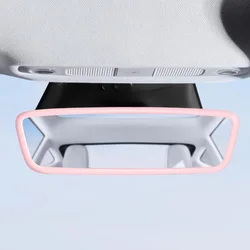 1Pc Rearview Mirror Protector Trim Silicone Decor Frame White Pink Protection Strip For Tesla Model 3 Y  Interior Accessories
