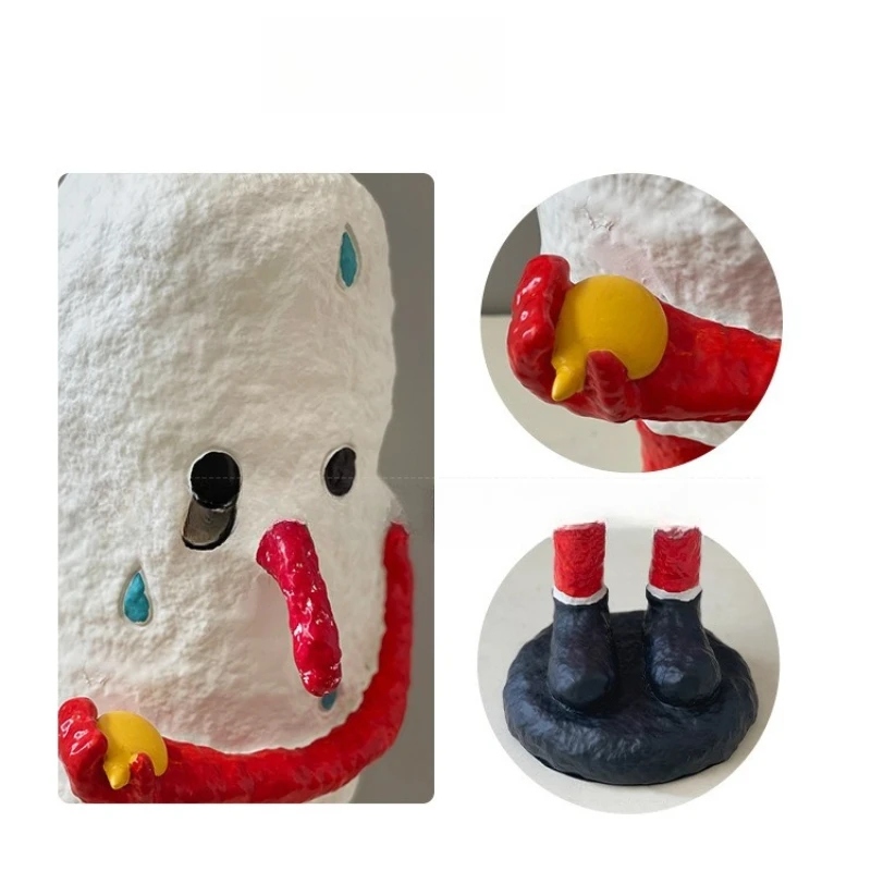 

Cartoon painted cute snowman ornament model house sales office living room TV cabinet children's room soft decoration