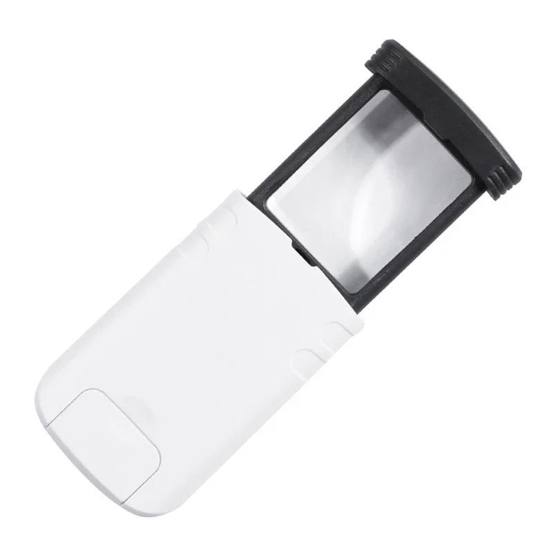 Folding Handheld Glass with Illuminated LED Pocket Magnifier for Macular Degeneration & Small Print Reading