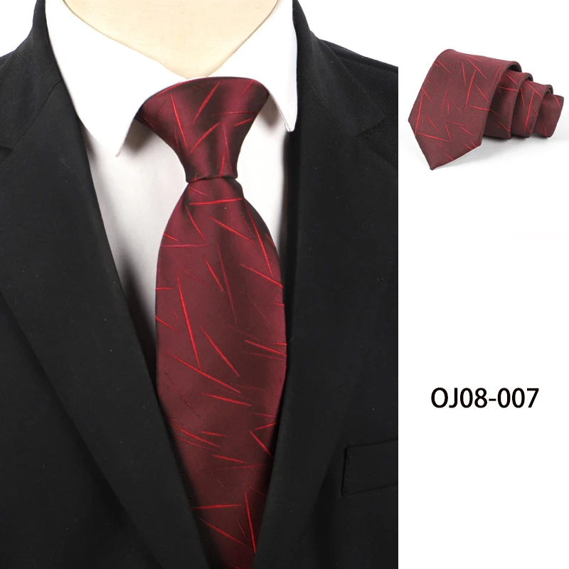 Classic Stripes Necktie Men's Tie 8cm Blue Black Red Neck Ties Fashion Shirt Dress Accessories For Business Formal Wedding Party view 3